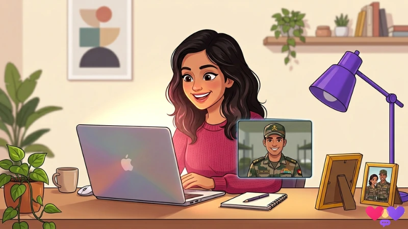 army couple video call emotional connection