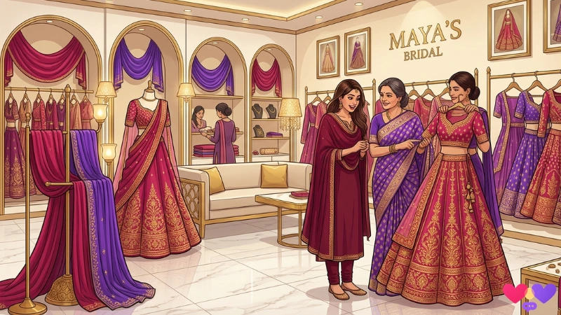 indian-bridal-lehenga-shopping-with-family